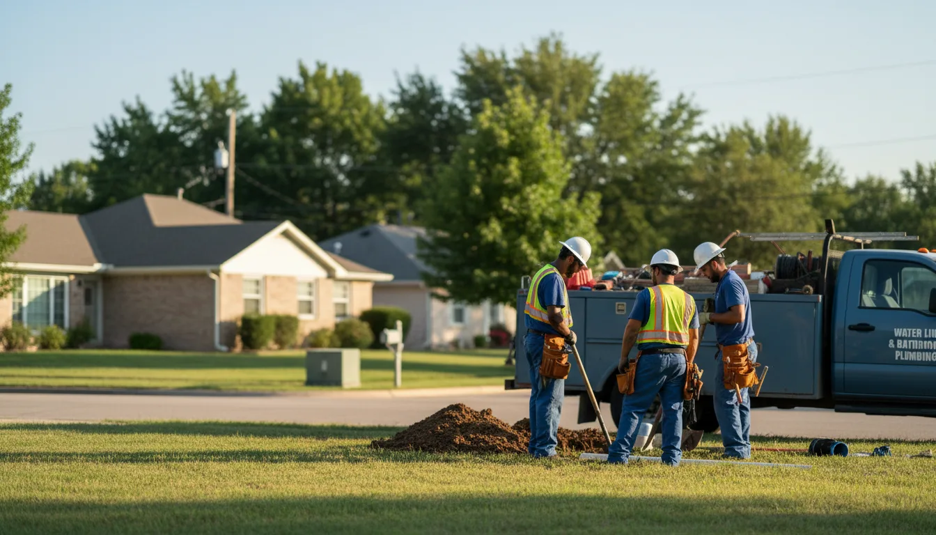 Residential water line and bathroom plumbing service in Chesapeake, OH